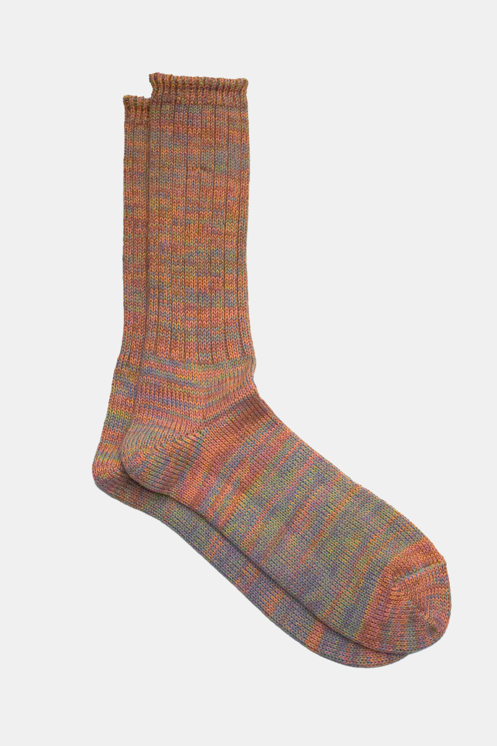 Anonymous Ism 5 Colour Mix Ribbed Crew Socks (Pink)
