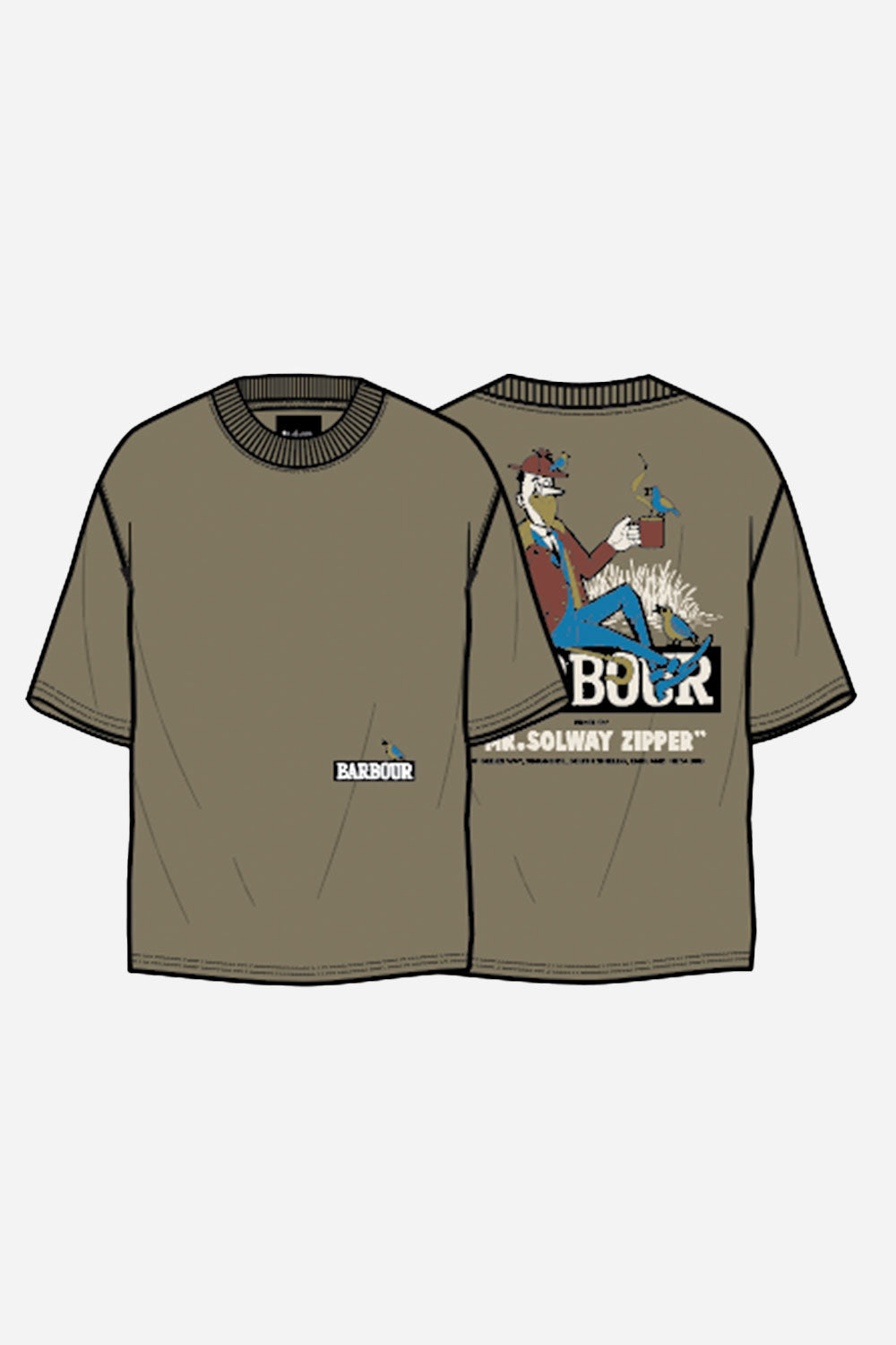 Barbour Campbell OS Graphic T-Shirt (British Khaki)