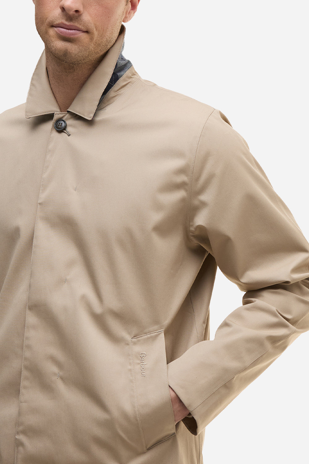 Barbour Lorden Waterproof Mac (Washed Stone)