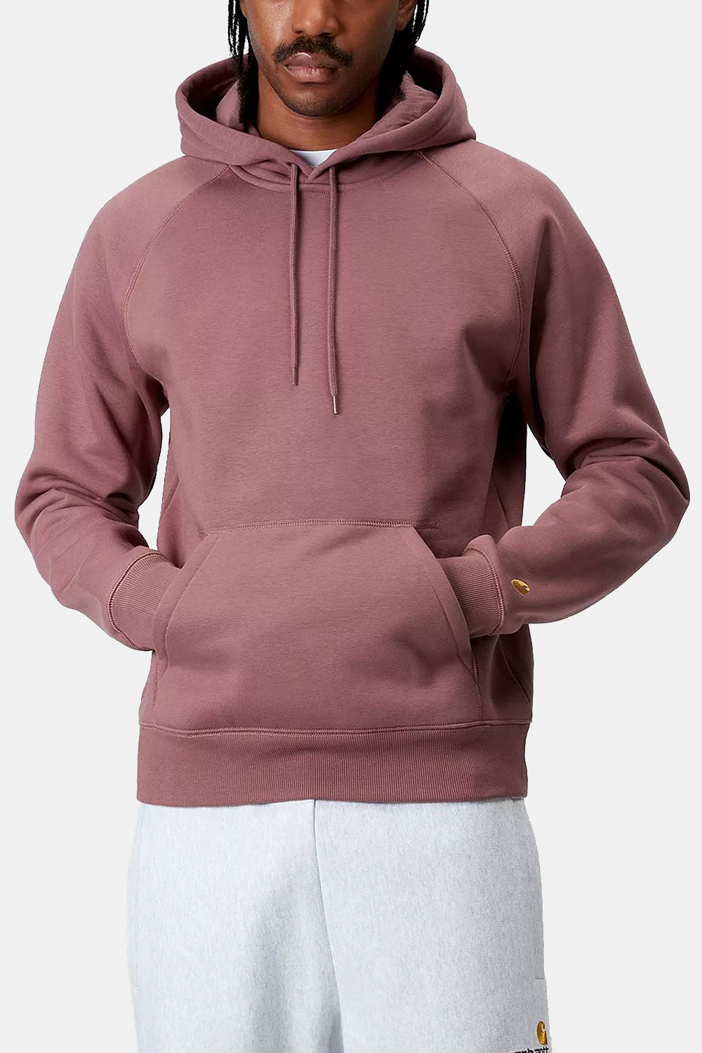 Carhartt WIP Hooded Chase Sweat (Dusky Pink/Gold)