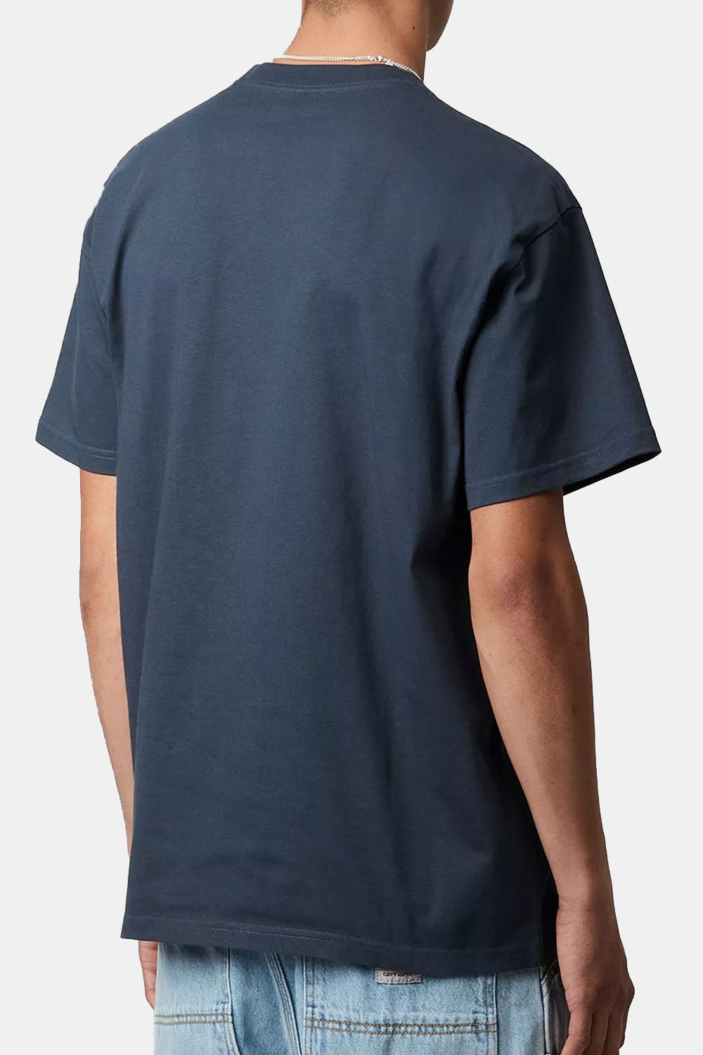 Carhartt WIP Short Sleeve Chase T-Shirt (Dusky Blue/Gold)