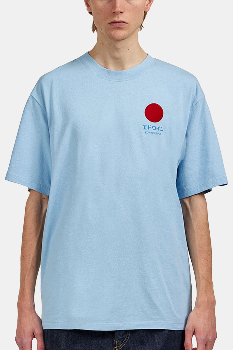 Edwin Sun Tee Shirt Edwin Japanese Sun Supply T-Shirt (Placid Blue)