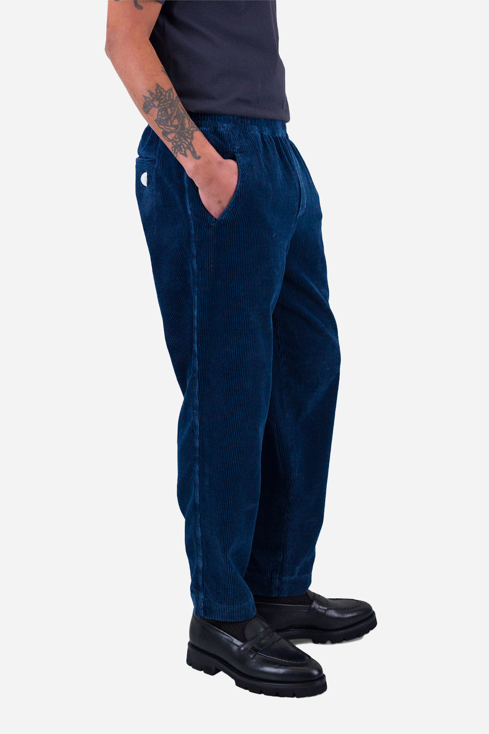 Folk Drawcord Assembly Pant (Washed Indigo Cord)