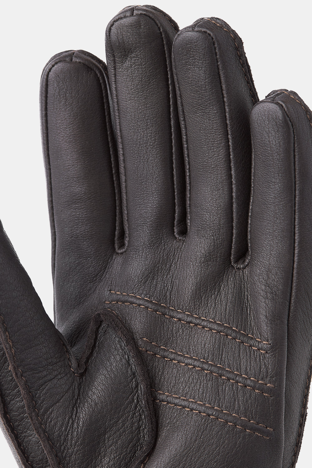 Hestra Deerskin Primaloft Rib Gloves (Dark Brown) | Number Six