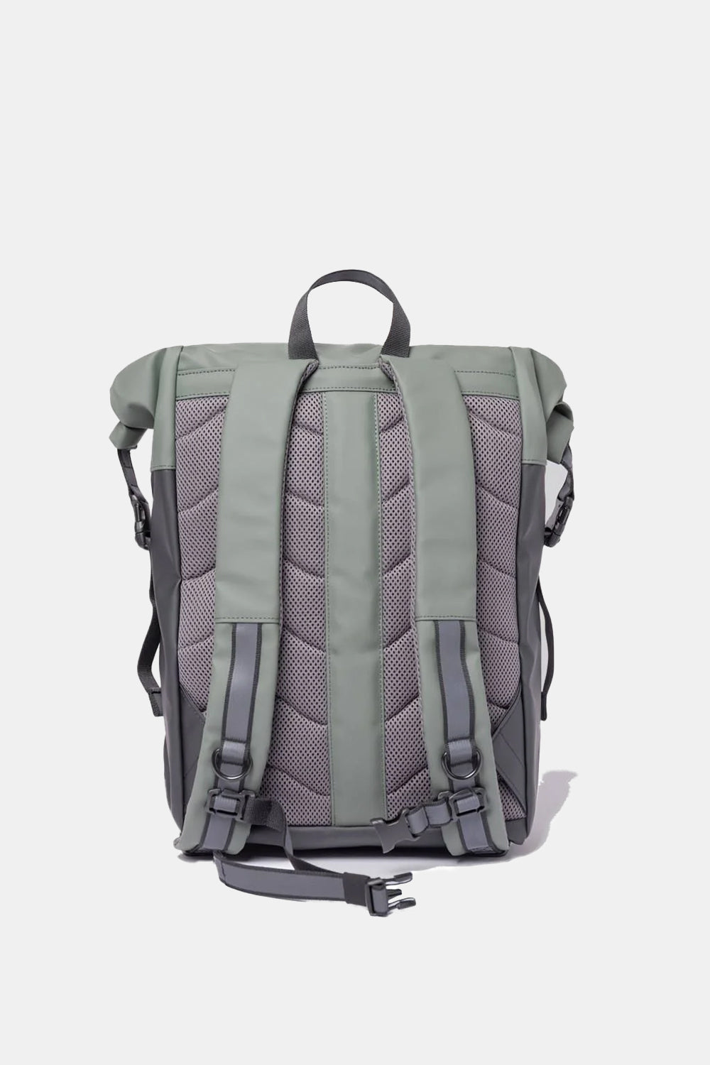 Sandqvist Konrad Water-Resistant Rolltop Backpack (Black/Lichen Green) | Number Six