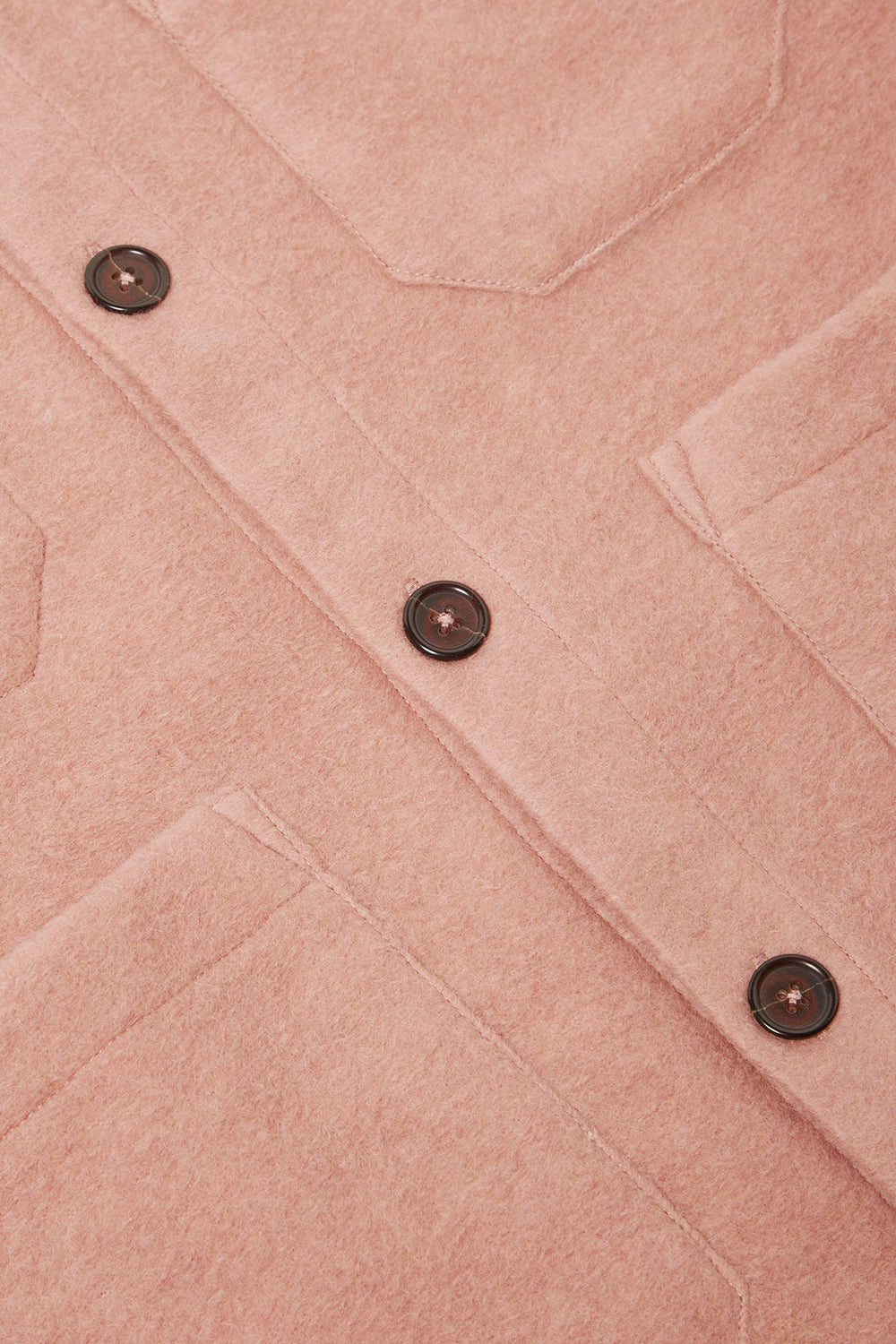 Universal Works Wool Fleece Cardigan (Pink)