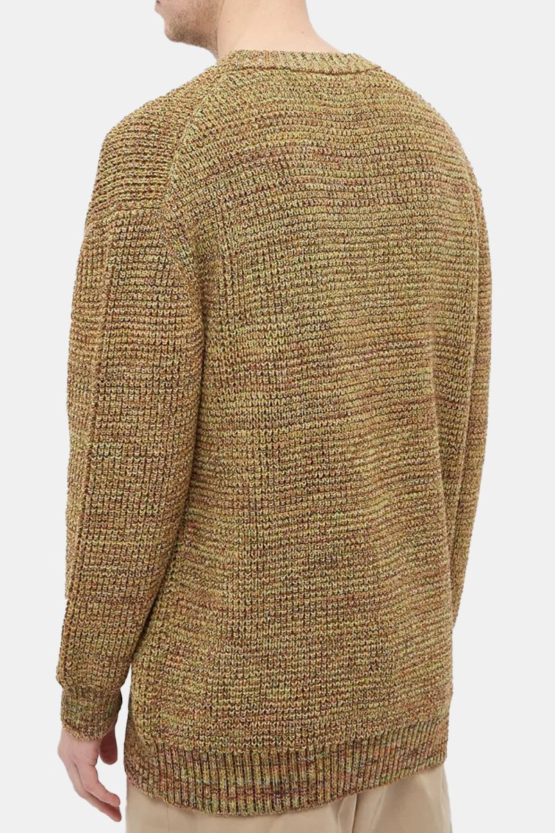 Anonymous Ism Mix Crew Neck Knit (Green/Brown) | Knitwear