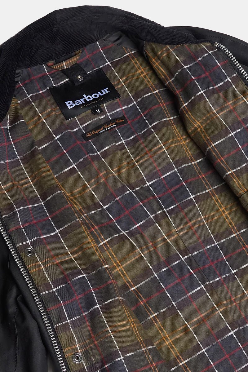 Barbour Ashby Waxed Jacket (Black/Classic) | Jackets
