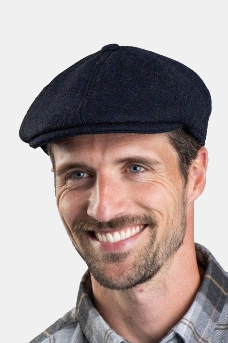 Barbour Claymore Bakerboy Flat Cap (Navy)