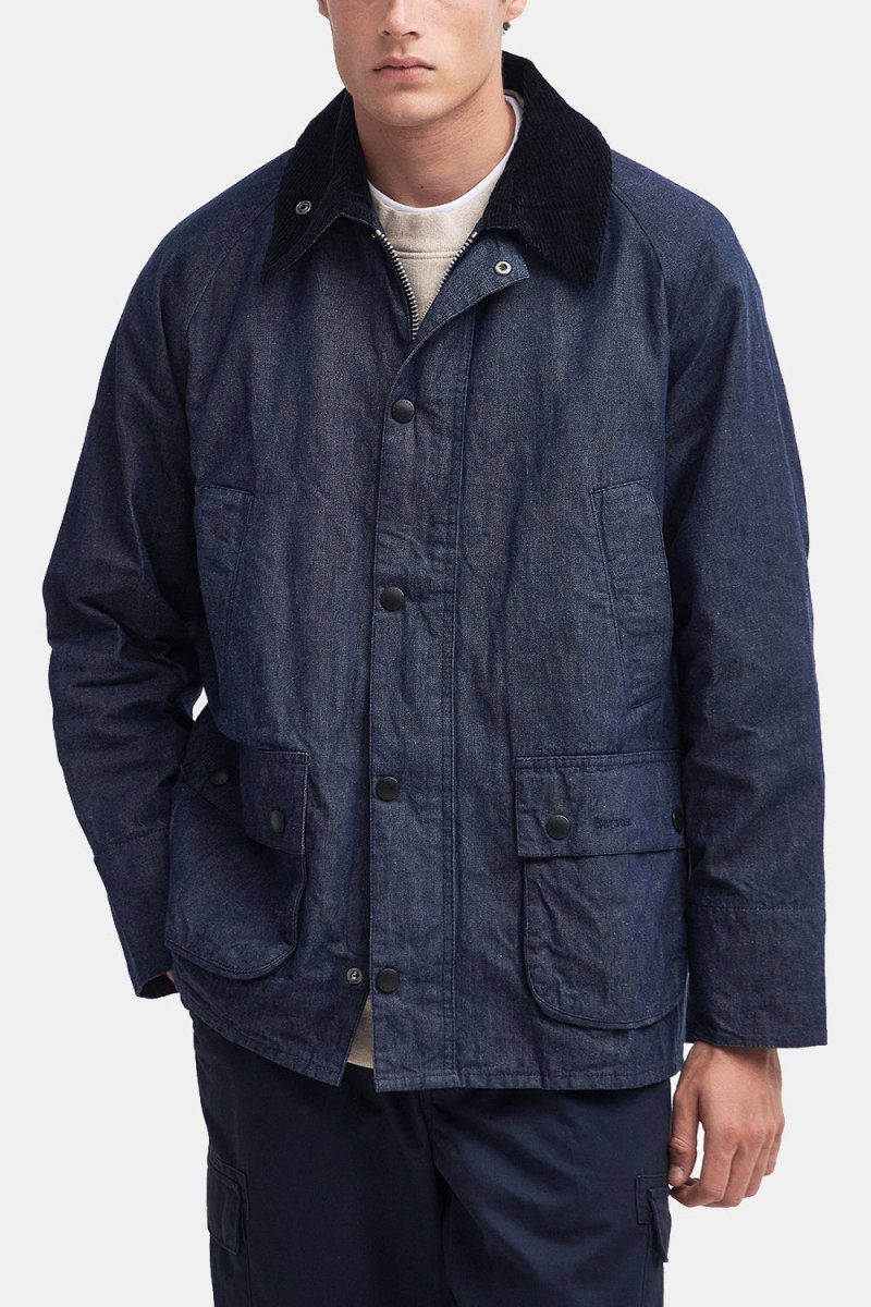 Navy Bedale Sl Waxed Cotton Barbour Oversized Bedale Jacket