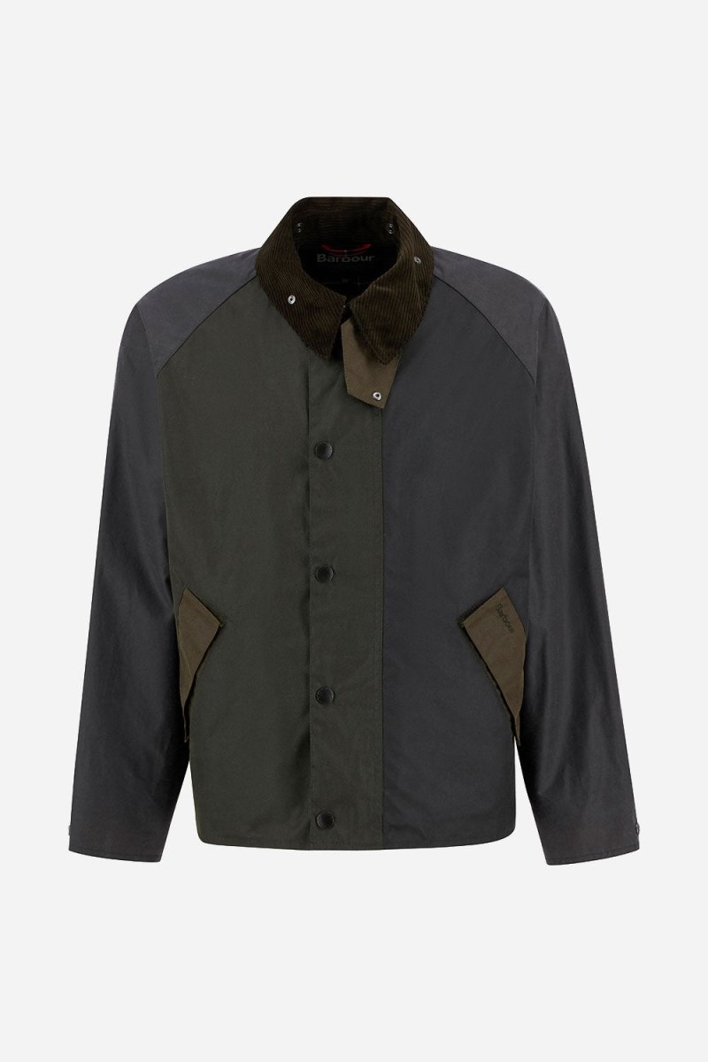 ジャケット・アウター Barbour TRANSPORT WAX SAGE 38 Barbour Men's Transport Wax Jacket in Sage Barbour