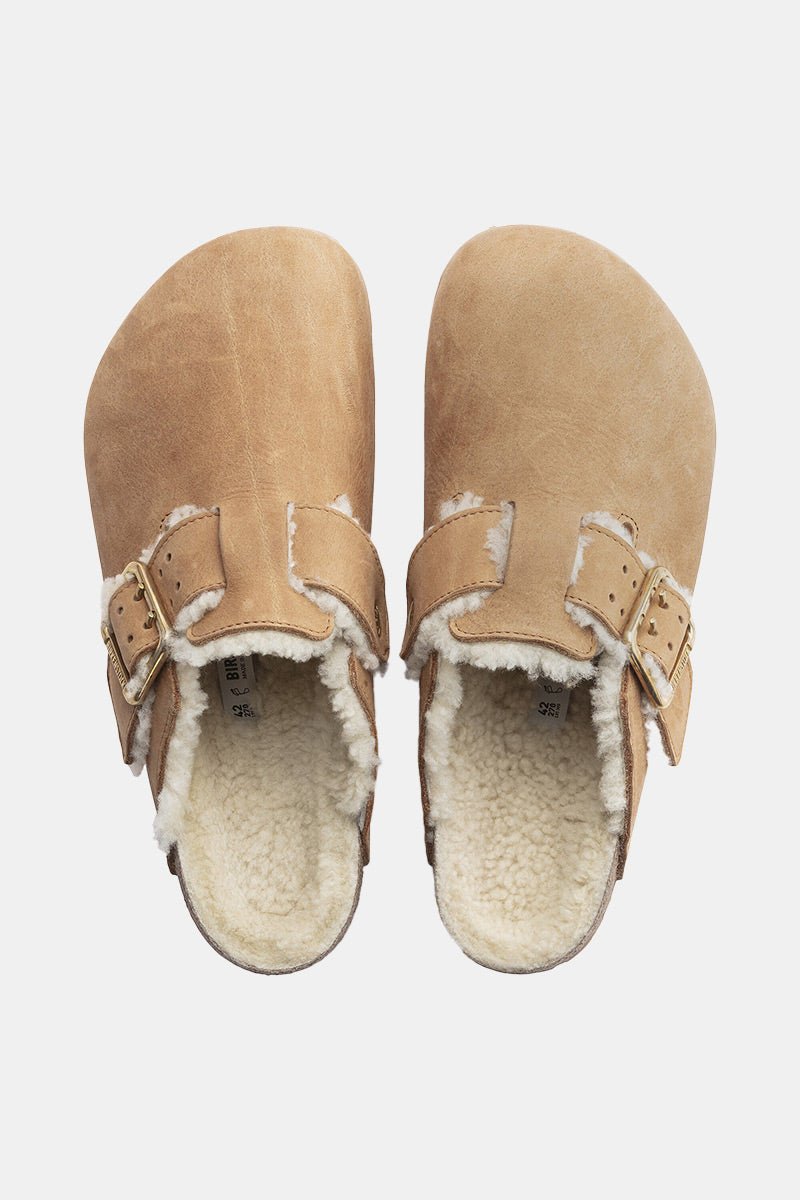 Birkenstock Boston Bold Shearling (Cognac) | Sandals