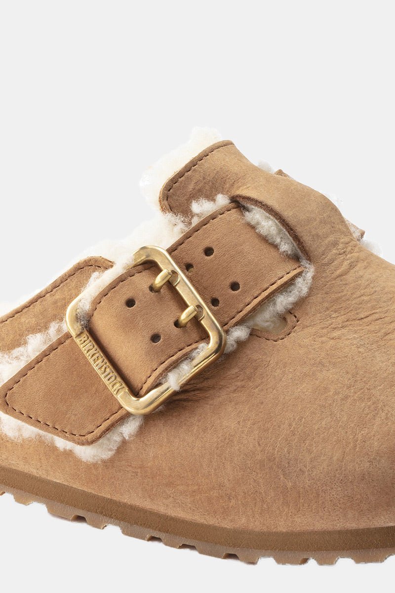 Birkenstock Boston Bold Shearling (Cognac) | Sandals