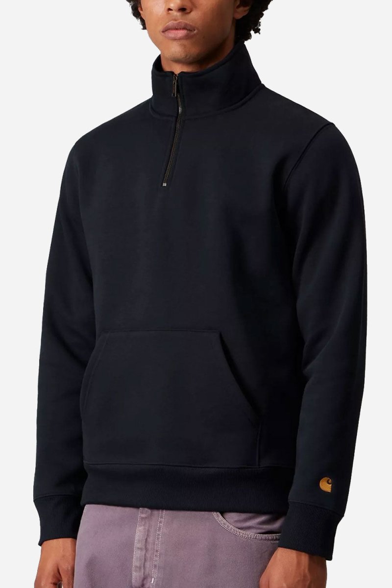 Carhartt Chase Neck Zip Sweat (Dark Navy/Gold)