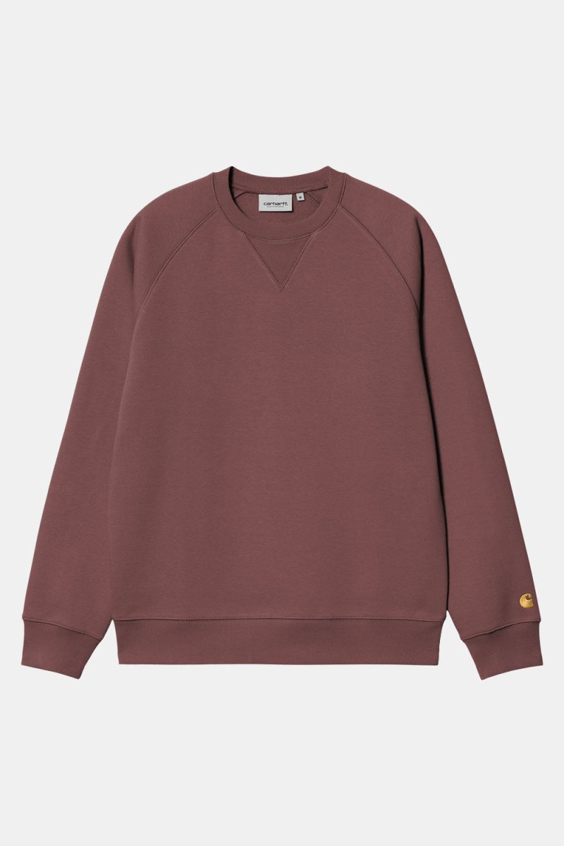 Carhartt WIP Chase Sweatshirt (Dusky Pink/Gold) | Sweaters