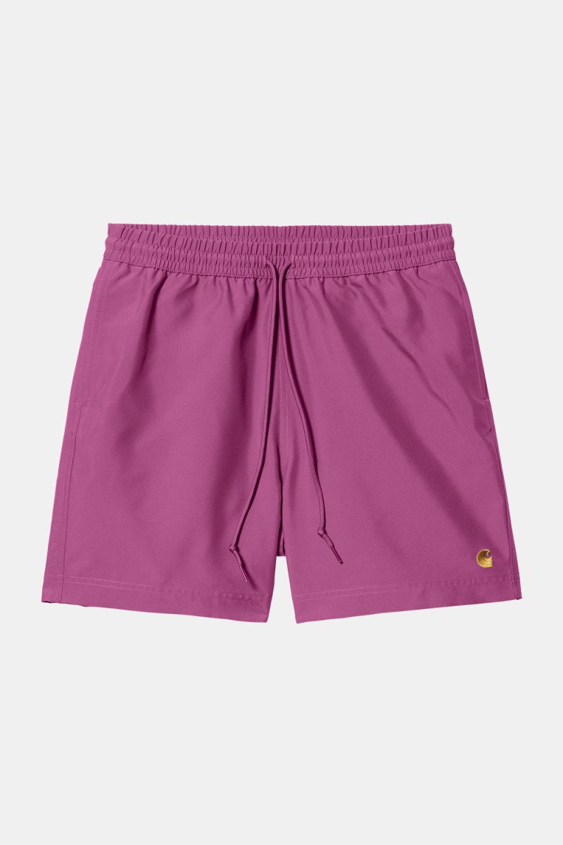 Carhartt WIP Chase Swim Trunks (Magenta/Gold) | Shorts
