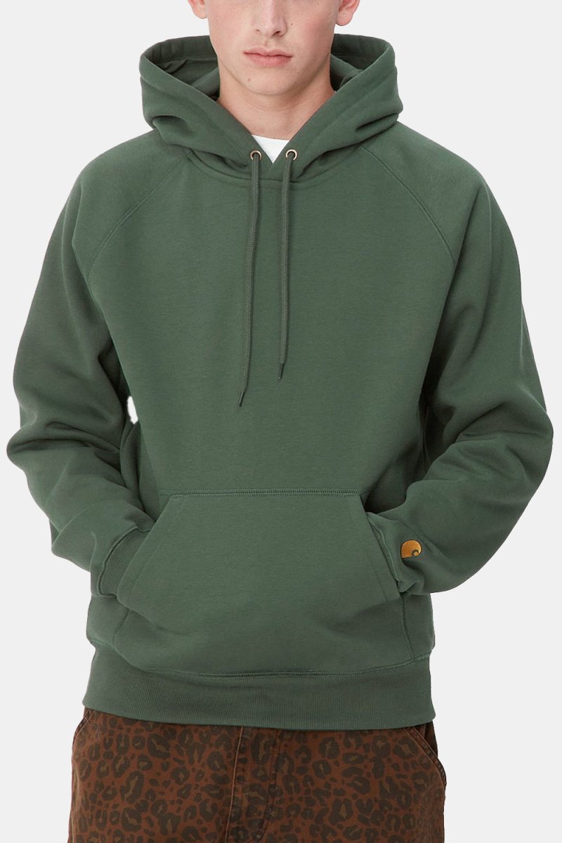 Carhartt WIP Hooded Chase Sweatshirt (Sycamore Tree/Gold)