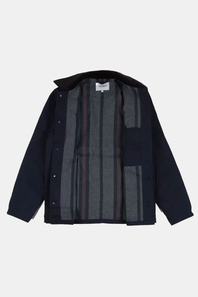 Carhartt WIP Michigan Organic Cotton Rigid Jacket (Dark Navy & Black) | Jackets