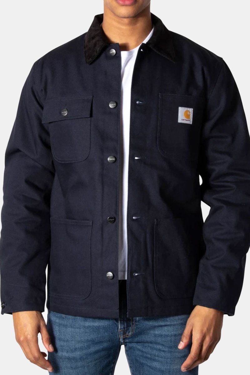 Carhartt WIP Michigan Organic Cotton Rigid Jacket (Dark Navy & Black) | Jackets