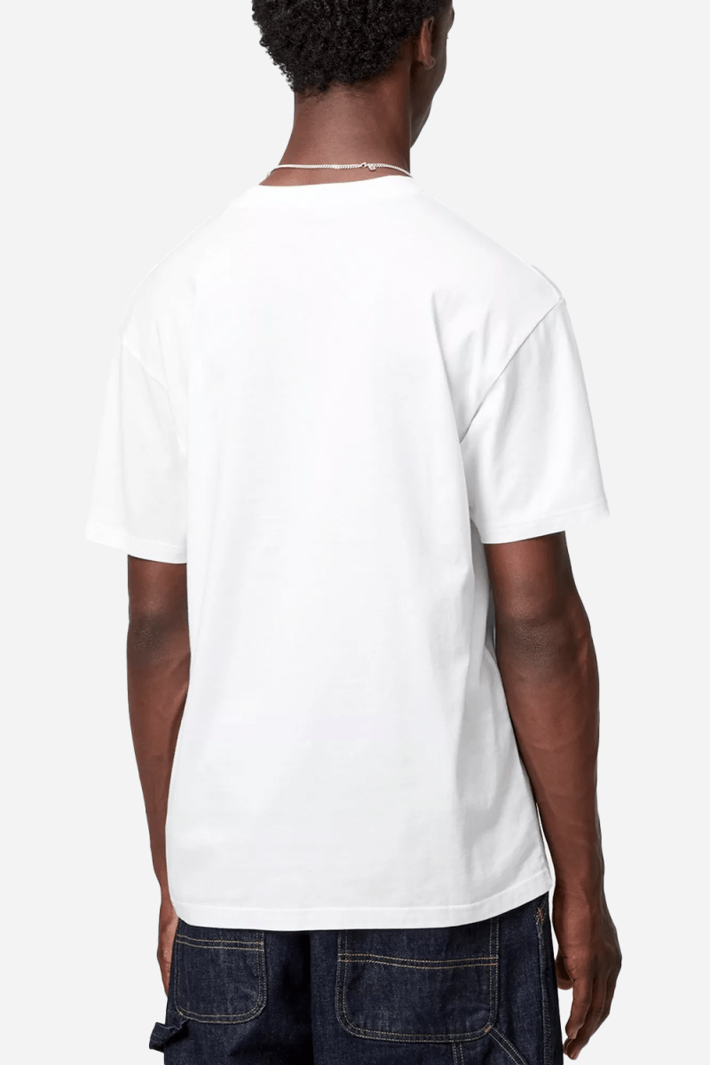 Carhartt WIP Short Sleeve Pocket Heart T-Shirt (White/Red) | T-Shirts