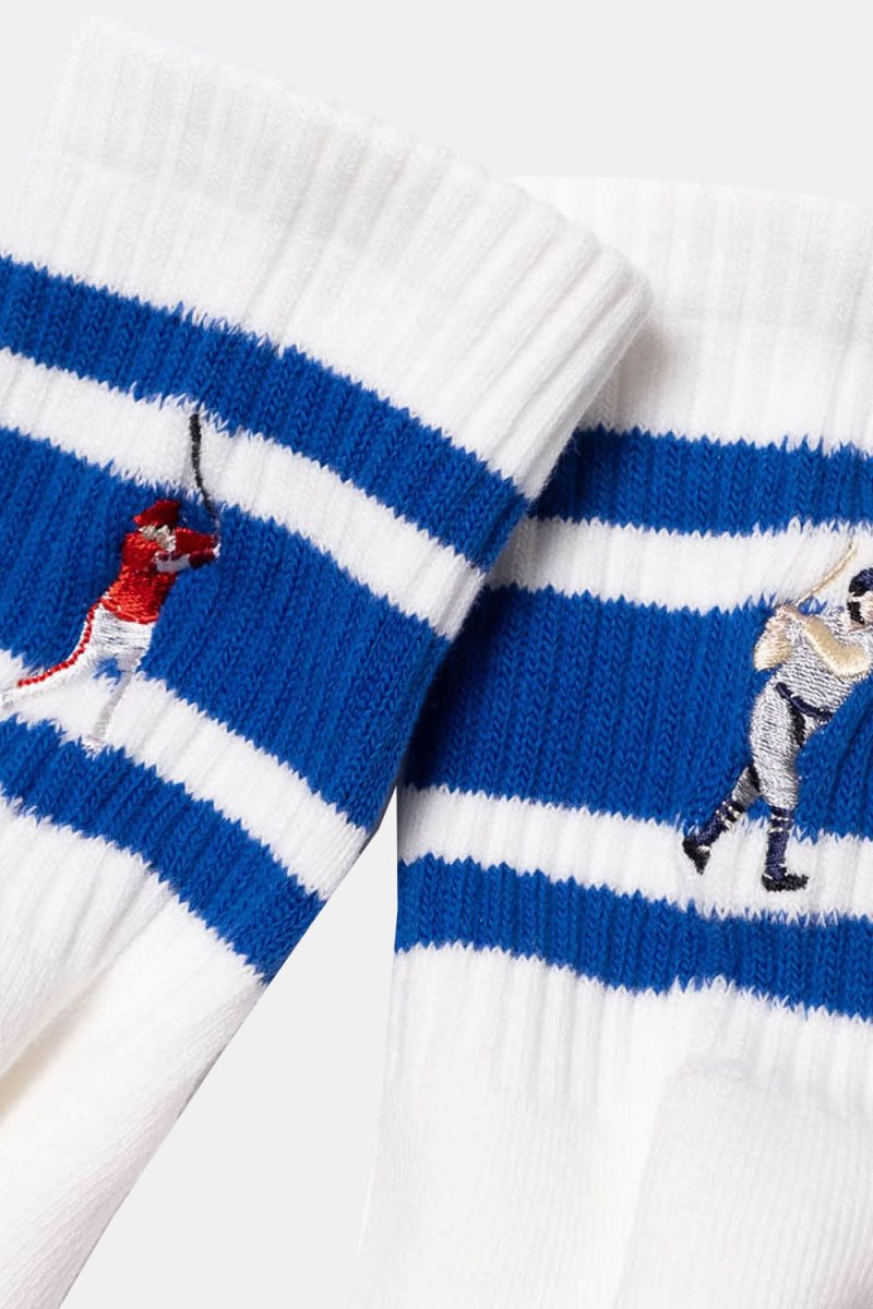 Decka Socks Embroidered Skater Socks (Baseball/Blue) | Socks