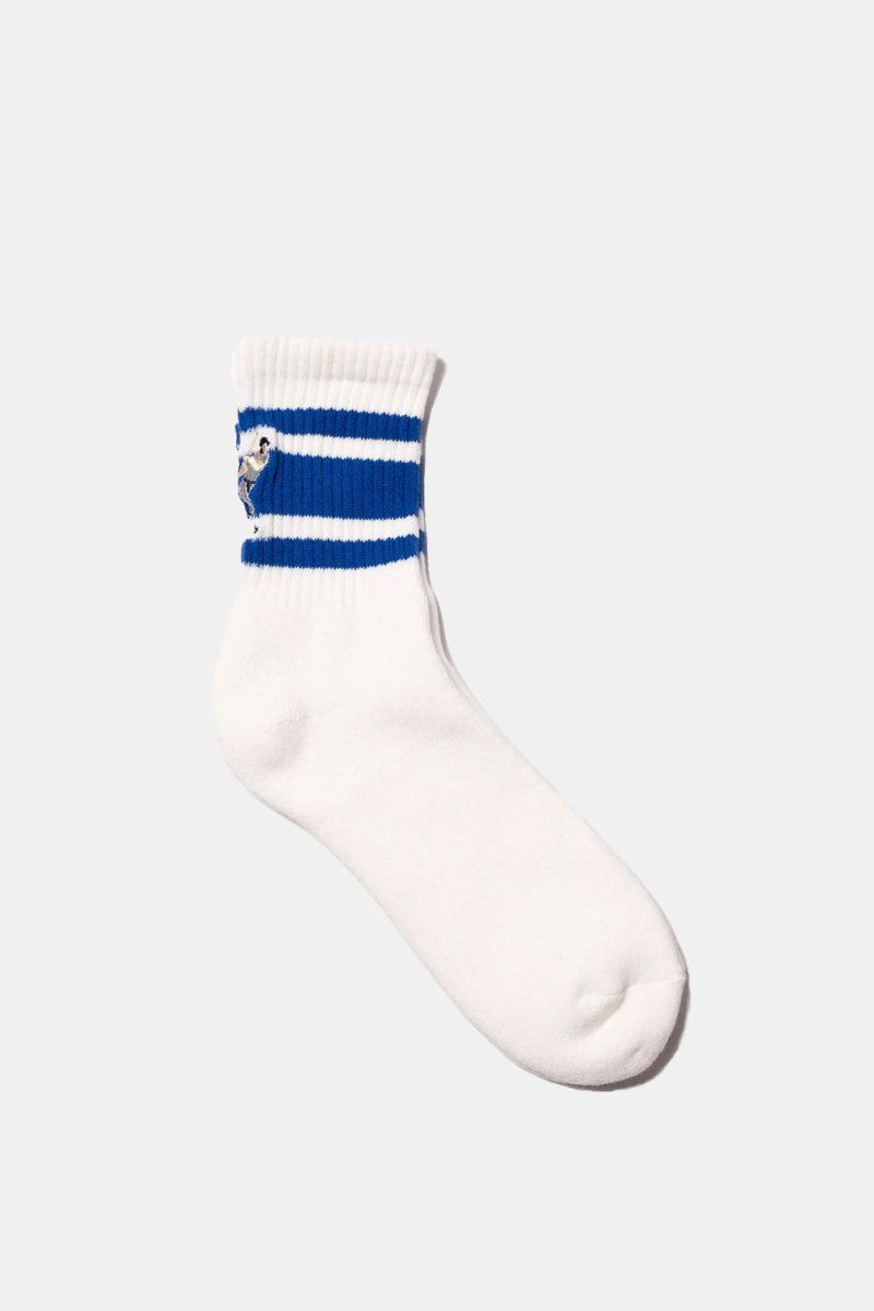 Decka Socks Embroidered Skater Socks (Baseball/Blue) | Socks