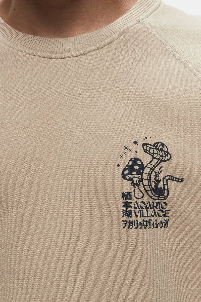 Edwin Agaric Village Heavy Sweatshirt (White Pepper) | Sweaters