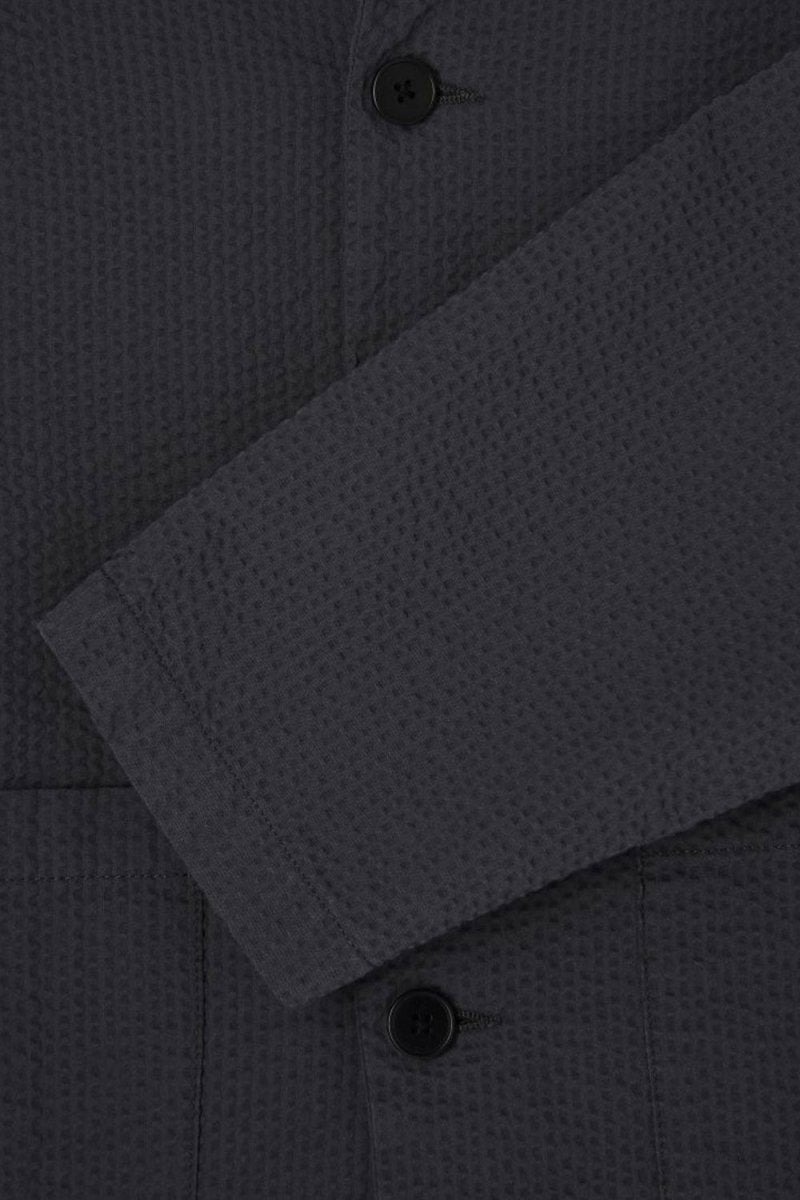 Edwin Edison Seersucker Blazer (Dark Grey) | Jackets