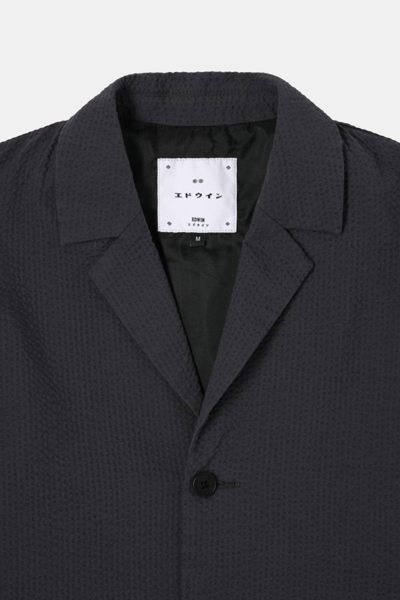 Edwin Edison Seersucker Blazer (Dark Grey) | Jackets