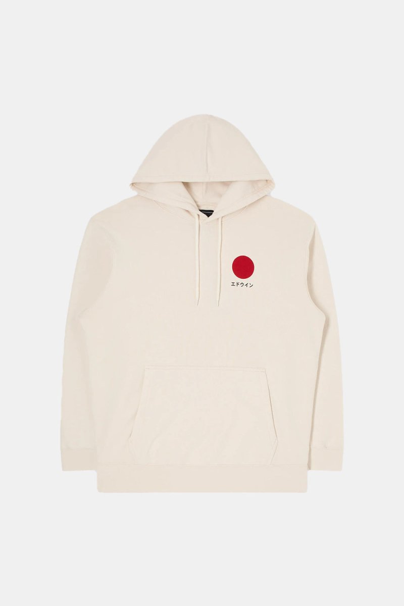Edwin Japanese Sun Hooded Sweatshirt (Whisper White) | Sweaters