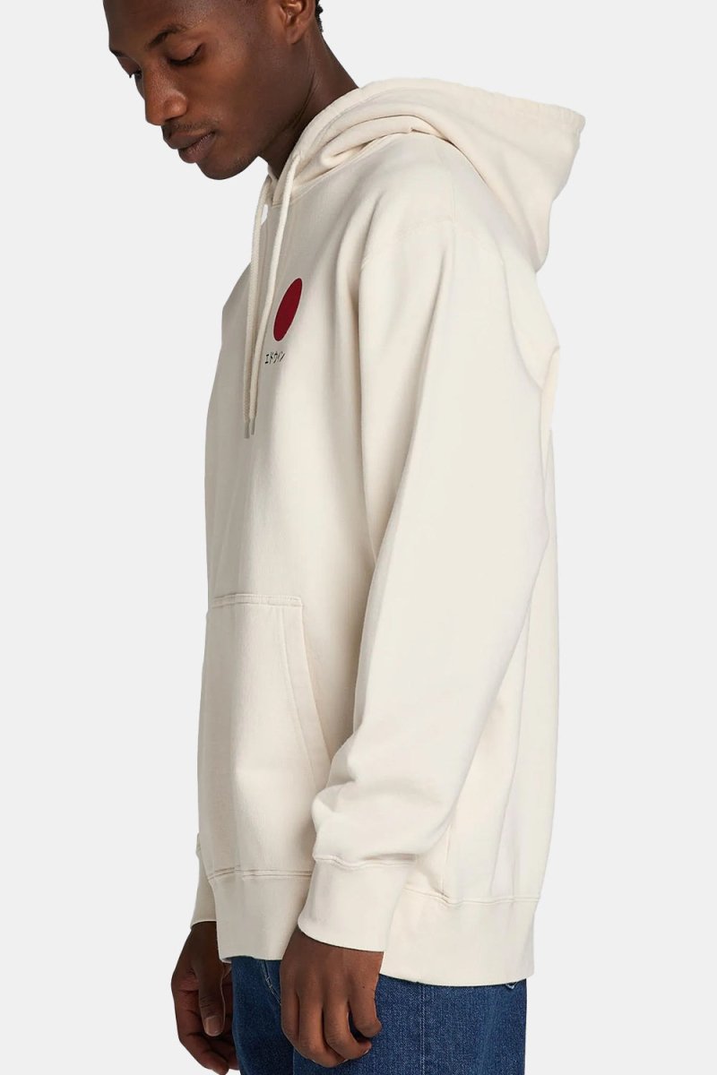 Edwin Japanese Sun Hooded Sweatshirt (Whisper White) | Sweaters