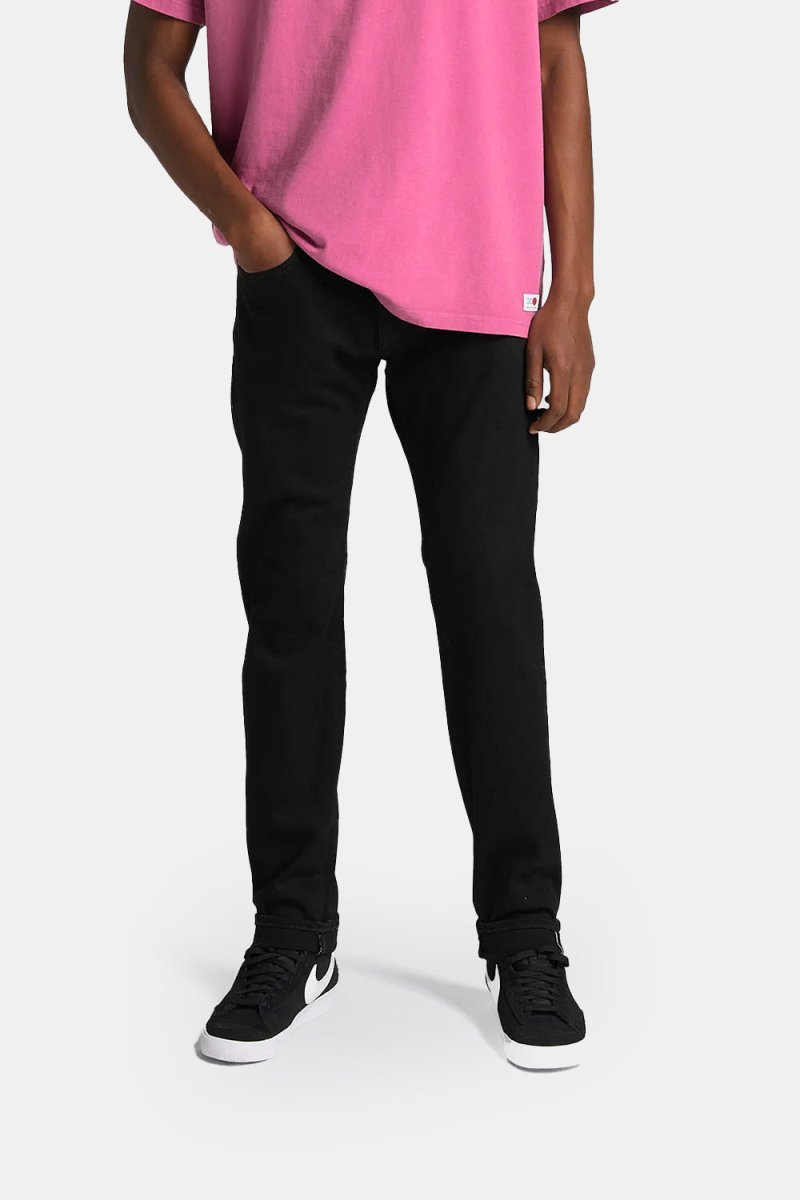 Edwin Slim Tapered Kaihara Black Rinsed Jeans (Green White Selvage)