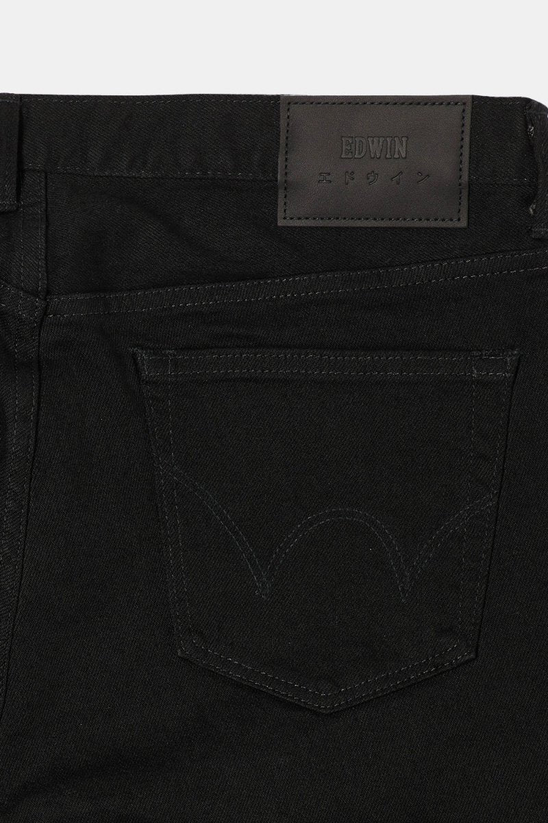 Edwin Regular Tapered Kaihara Black Jeans (Green & White Selvage)