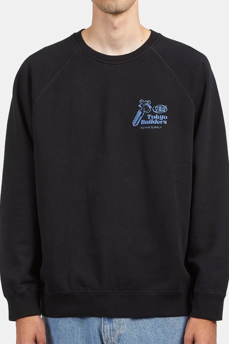 Edwin Tokyo Builders Heavy Sweatshirt (Black) | Sweaters
