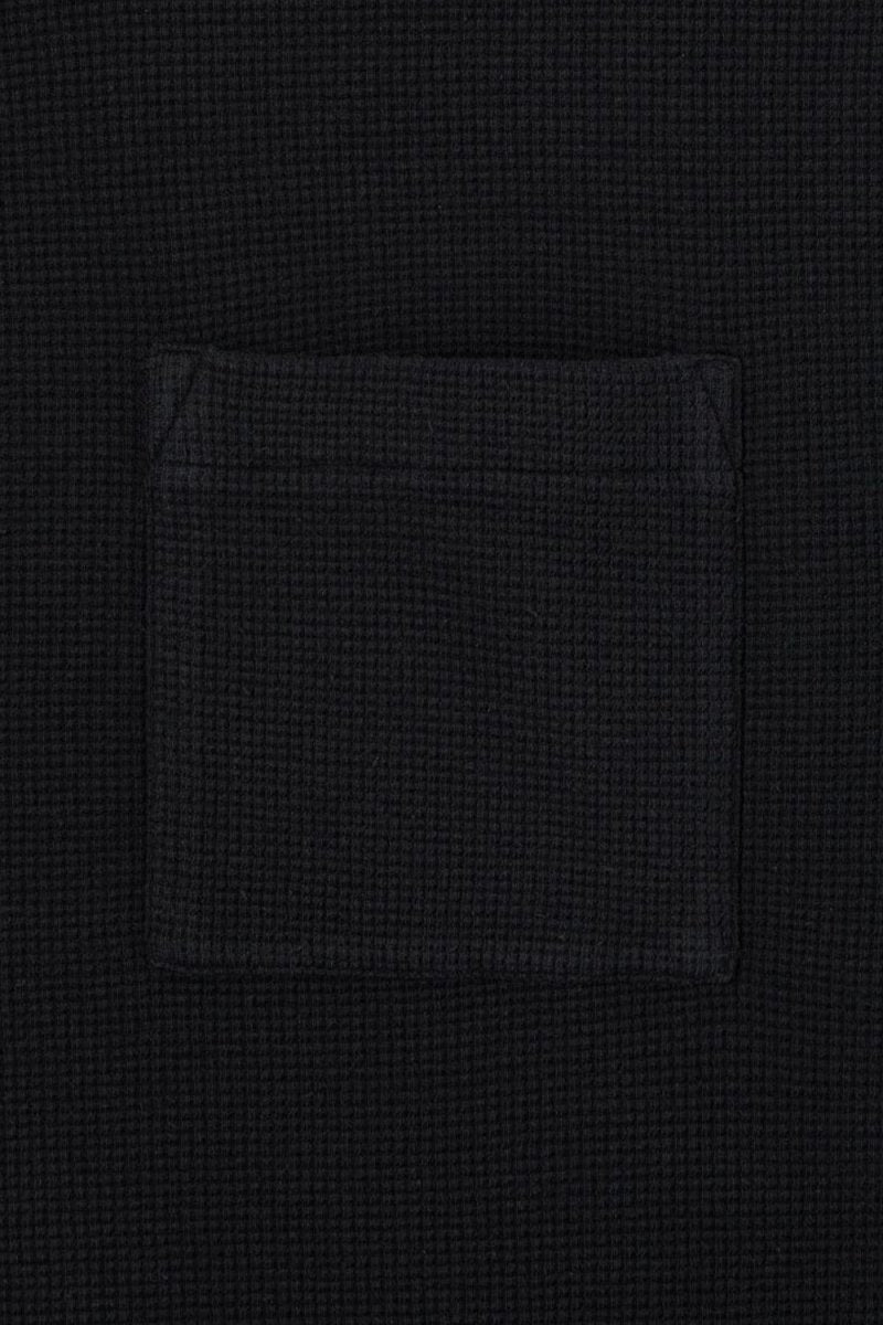 Edwin Waffle Dizzy II Long Sleeve T-shirt (Black) | Sweaters