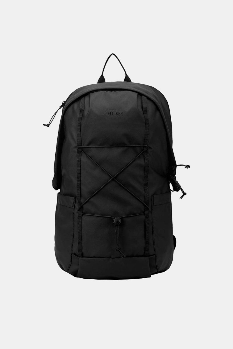 Elliker Kiln Hooded Zip Top Backpack 22L (Black) | Bags