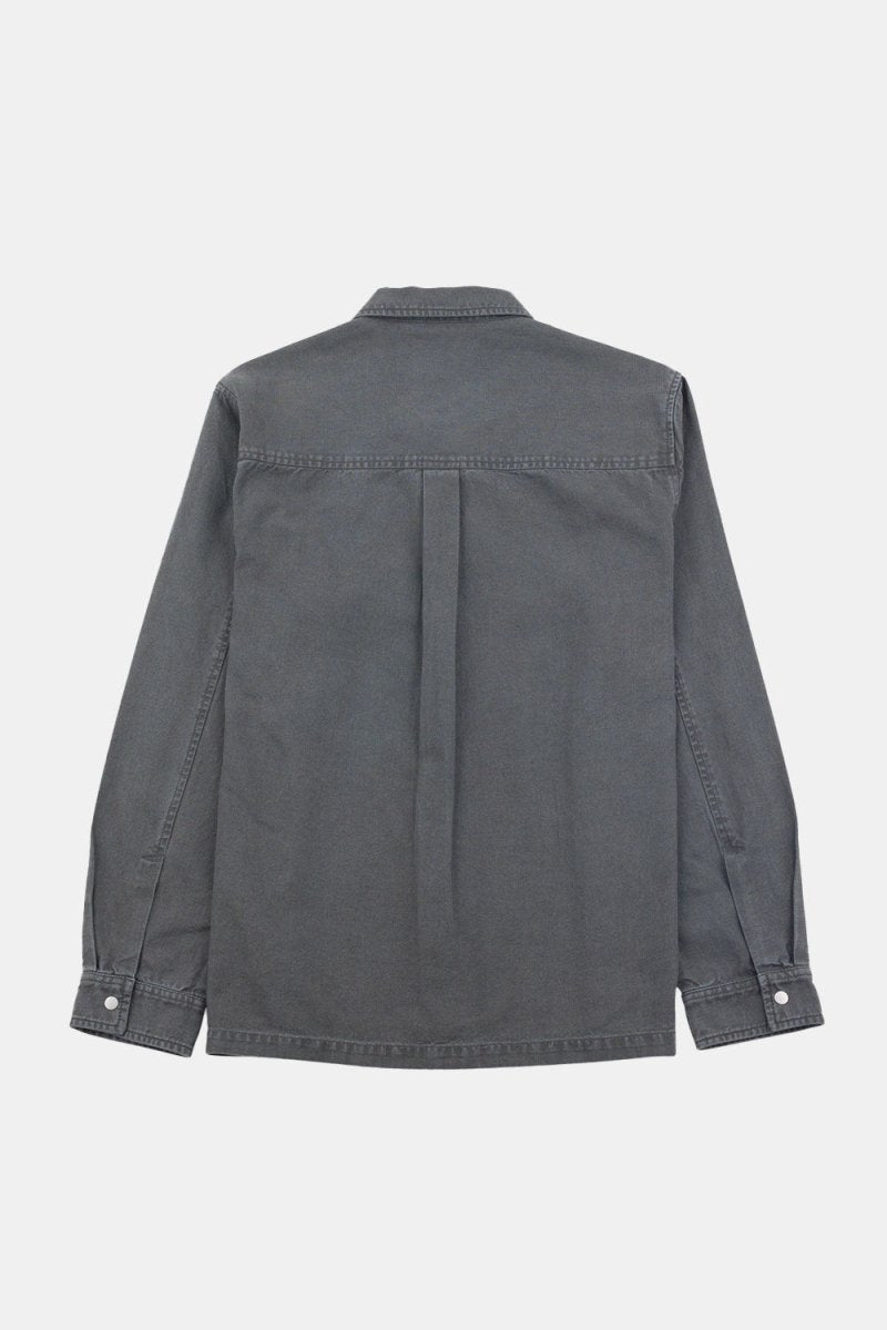 Folk Patch Overshirt (Charcoal Hemp Canvas) | Shirts