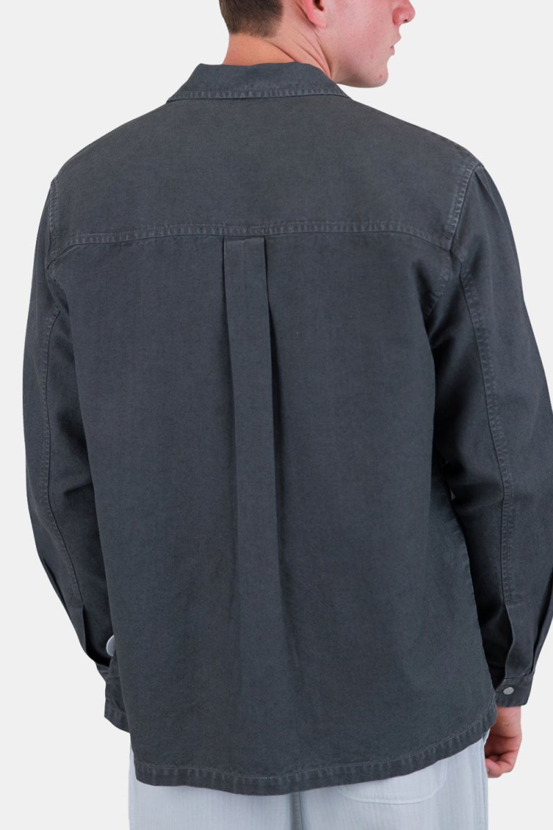 Folk Patch Overshirt (Charcoal Hemp Canvas) | Shirts