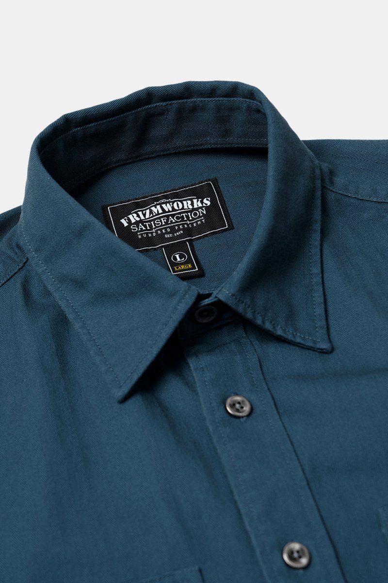 Frizmworks HBT Carpenter Pocket Work Shirt Jacket (Vintage Blue) | Shirts