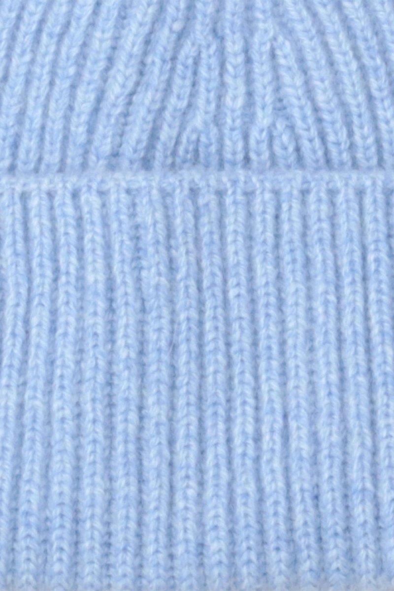 Half Dozen Pure Cashmere Fisherman Beanie (Ice Blue) | Hats