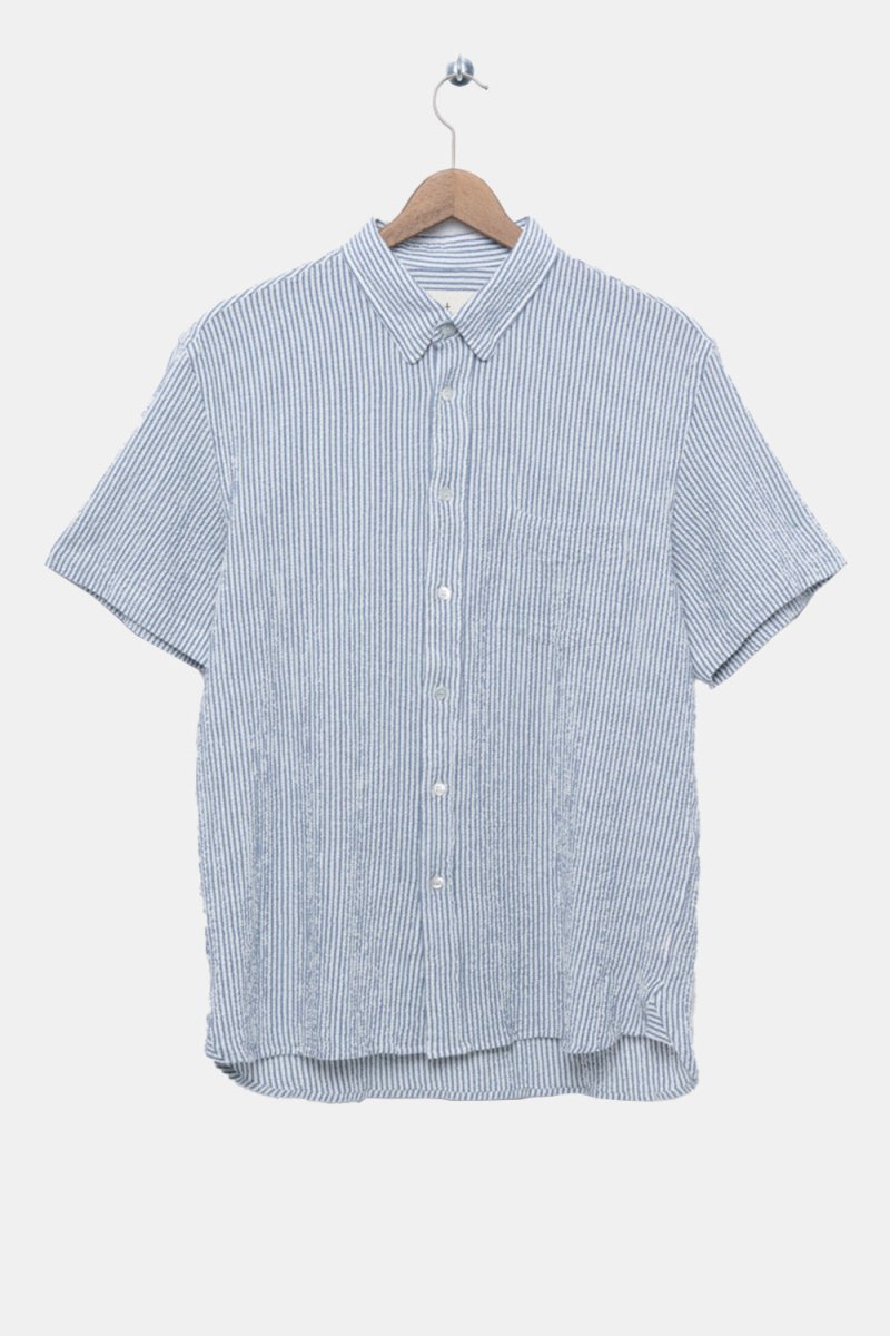 La Paz Ribeiro Pocket Short Sleeve Shirt (Dark Blue Navy Stripes) | Shirts