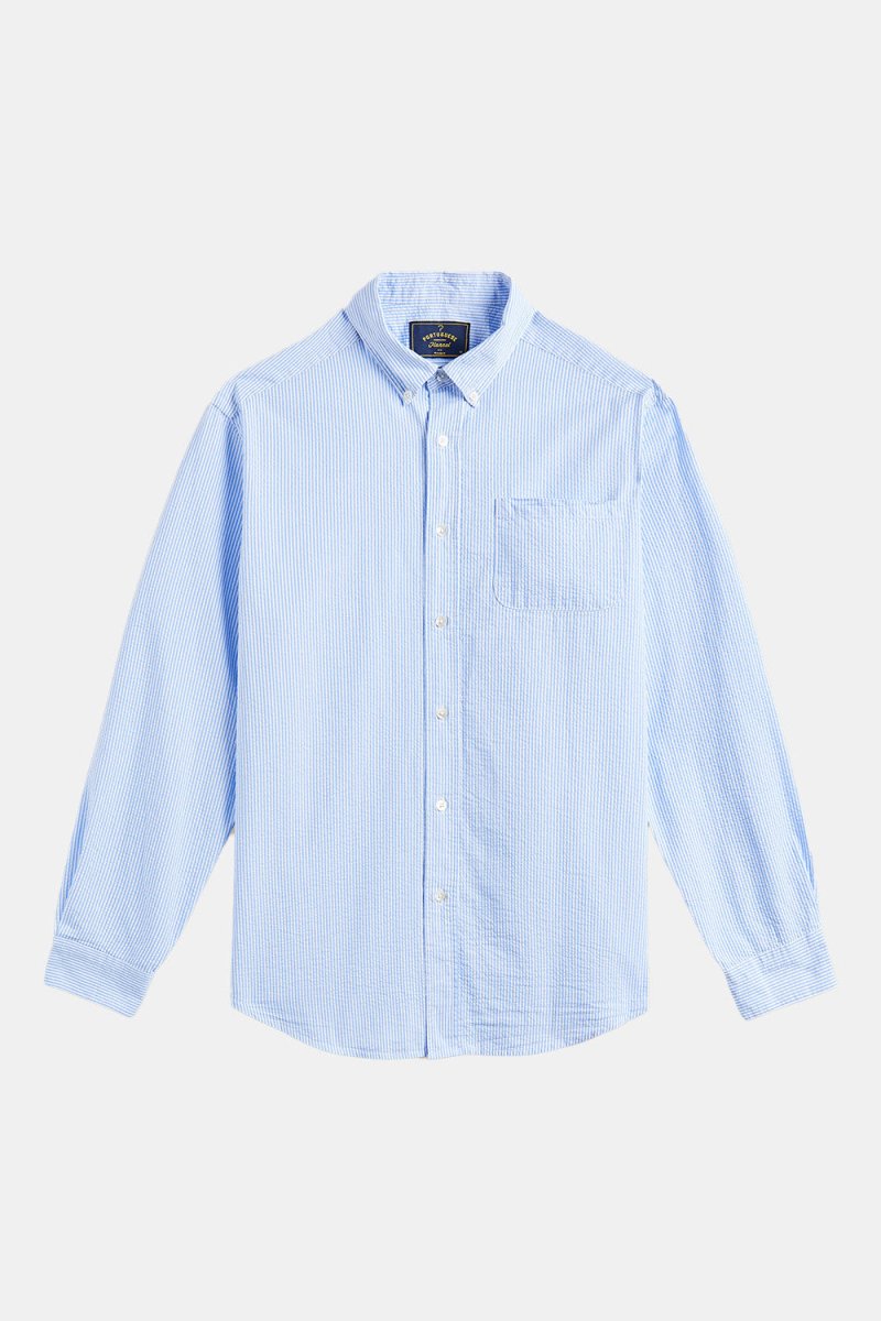 Portuguese Flannel Atlantico Stripe Shirt (Blue) | Shirts