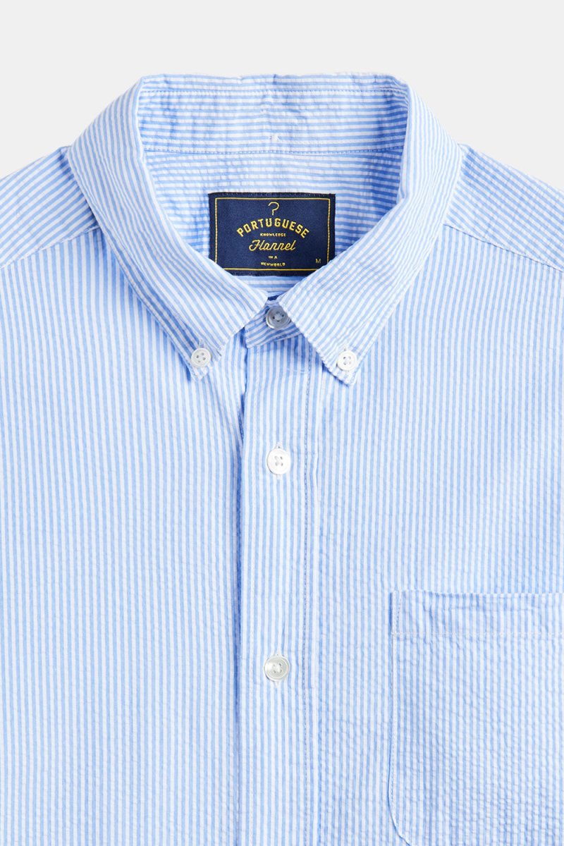 Portuguese Flannel Atlantico Stripe Shirt (Blue) | Shirts