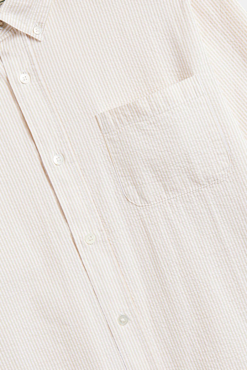 Portuguese Flannel Atlantico Stripe Shirt (Sand) | Shirts