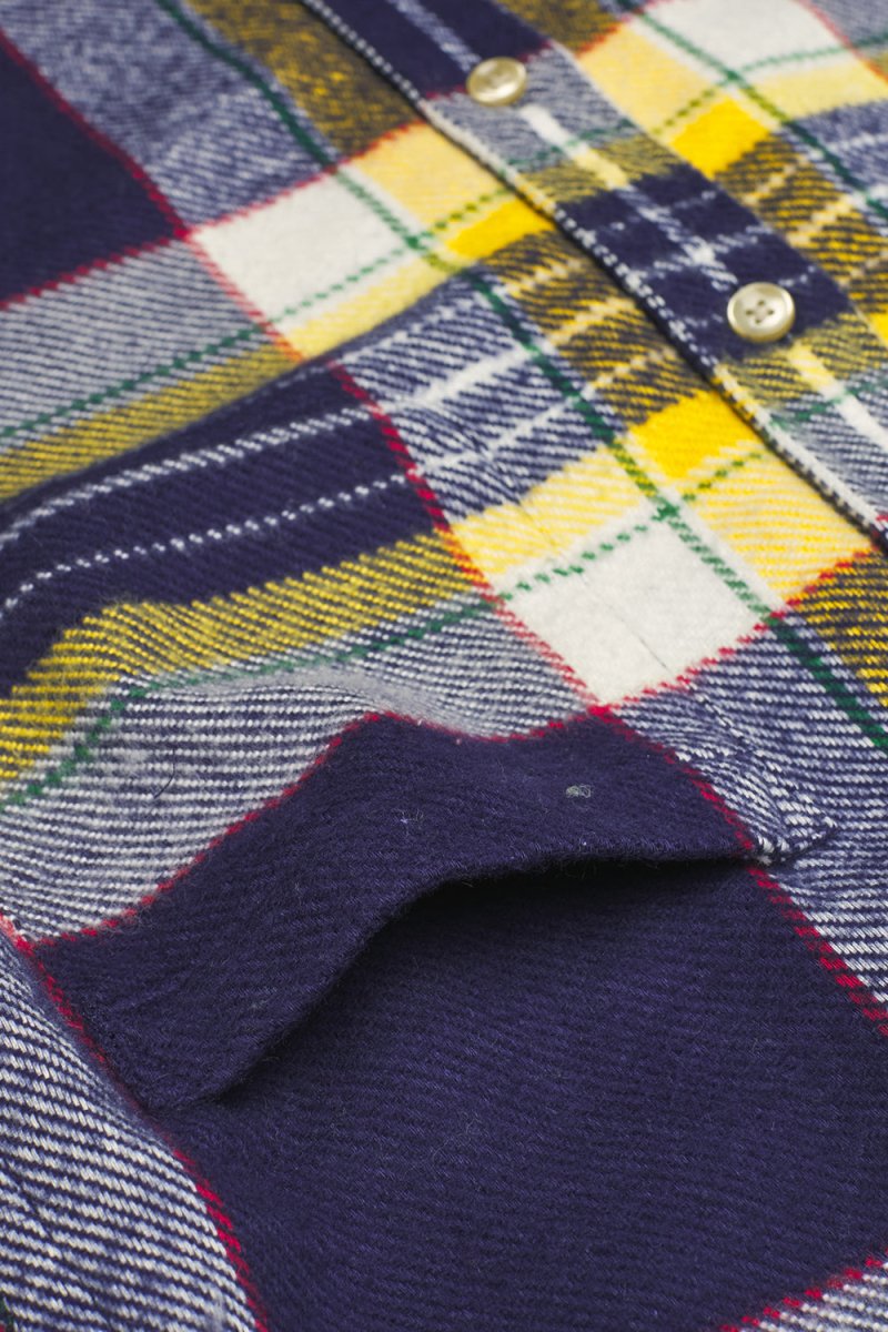 Portuguese Flannel Equi Check ESP Shirt (Blue / White / Yellow) | Shirts