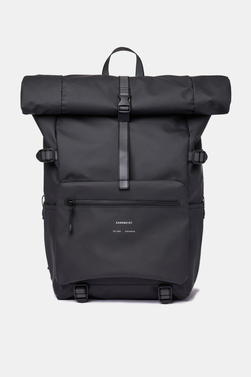 Sandqvist Ruben Water-Resistant Rolltop Backpack (Black)