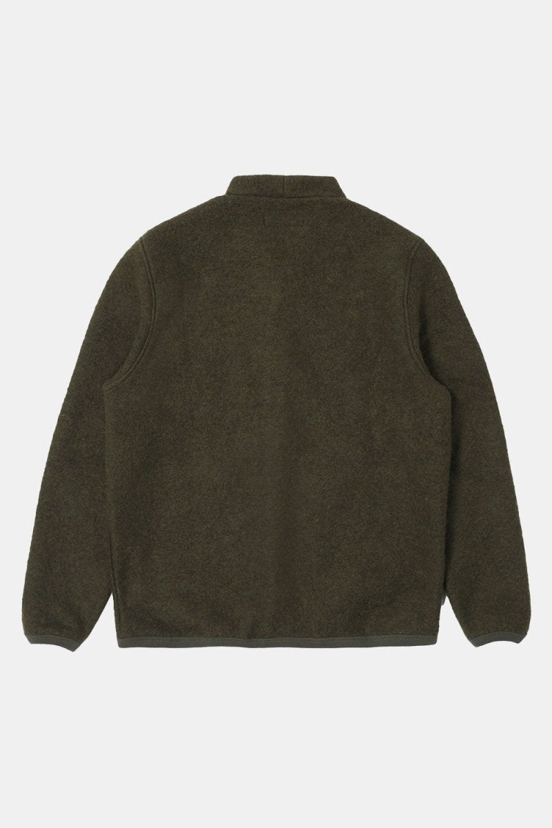 Universal Works Cardigan (Olive Wool Fleece) | Jackets
