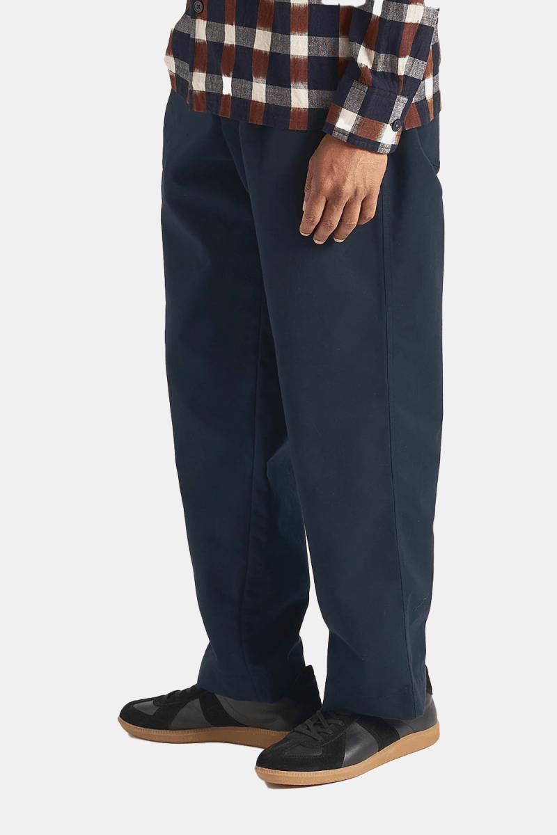 Universal Works Duke Pants (Navy Brushed Polytech) | Trousers