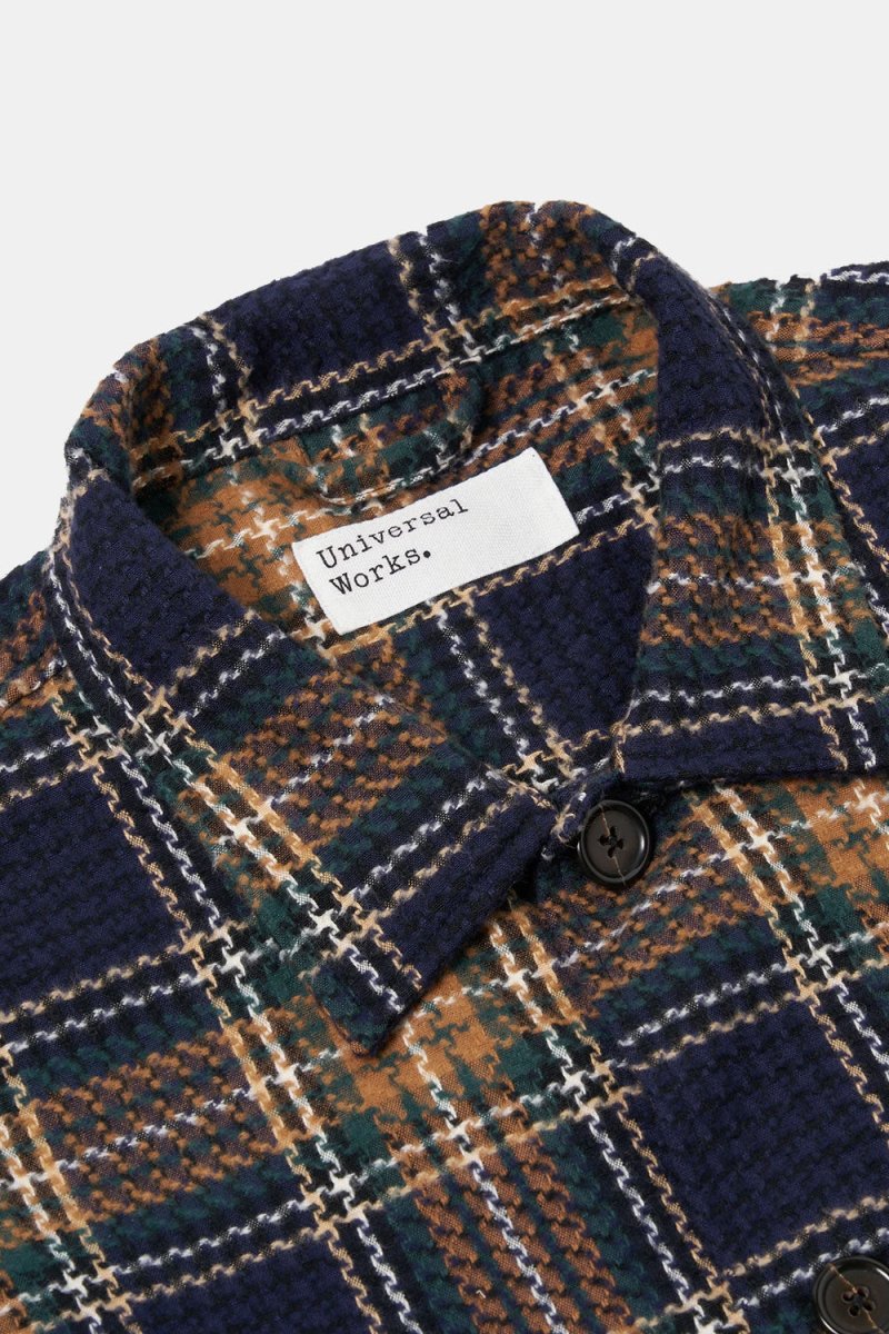 Universal Works Lake Cotton Easy Jacket (Navy/Green) | Coats & Jackets