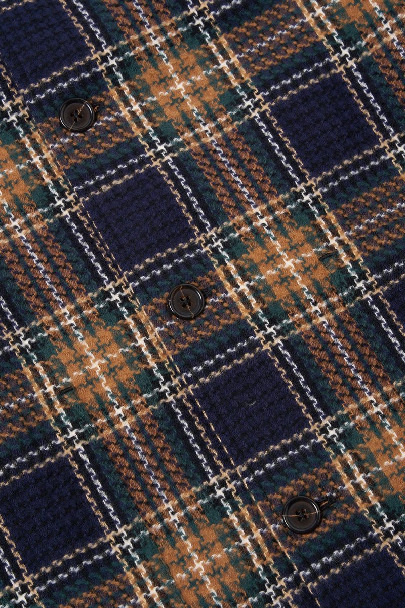 Universal Works Lake Cotton Easy Jacket (Navy/Green) | Coats & Jackets